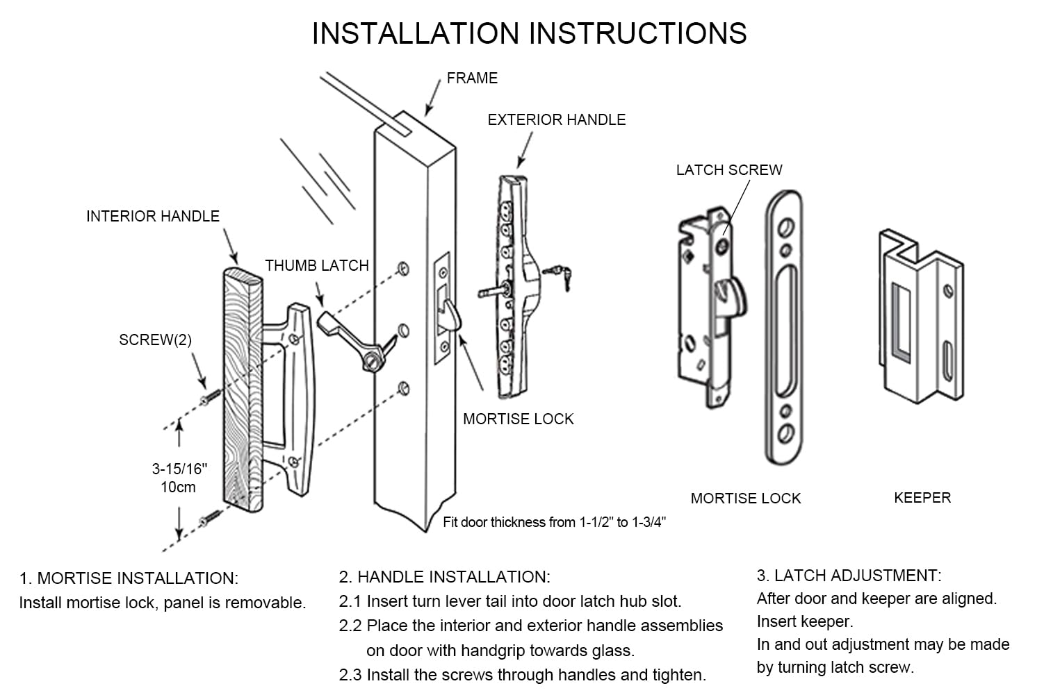ALLYWASAI wide application uses for sliding, balcony, or terrace doors