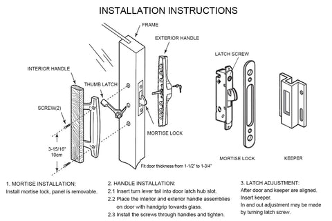 ALLYWASAI wide application uses for sliding, balcony, or terrace doors
