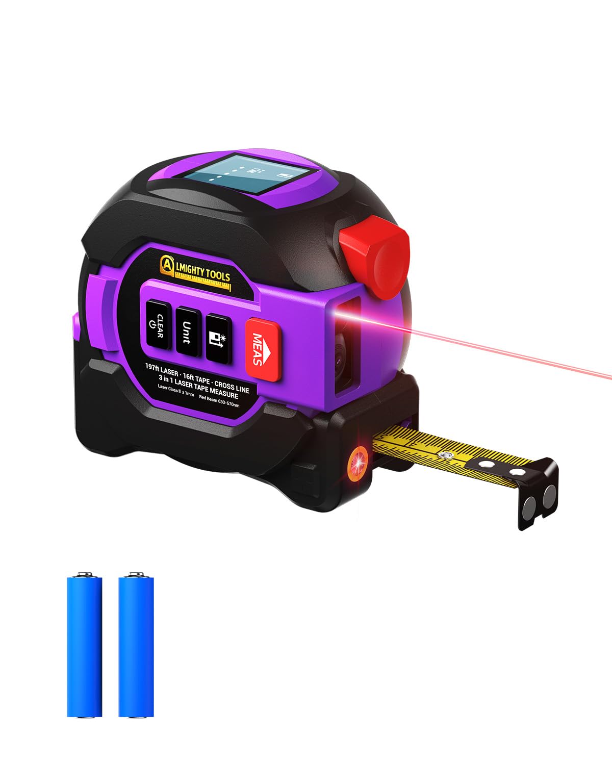 Almighty Tools 3in1 laser distance meter with 60m range for precise measurements