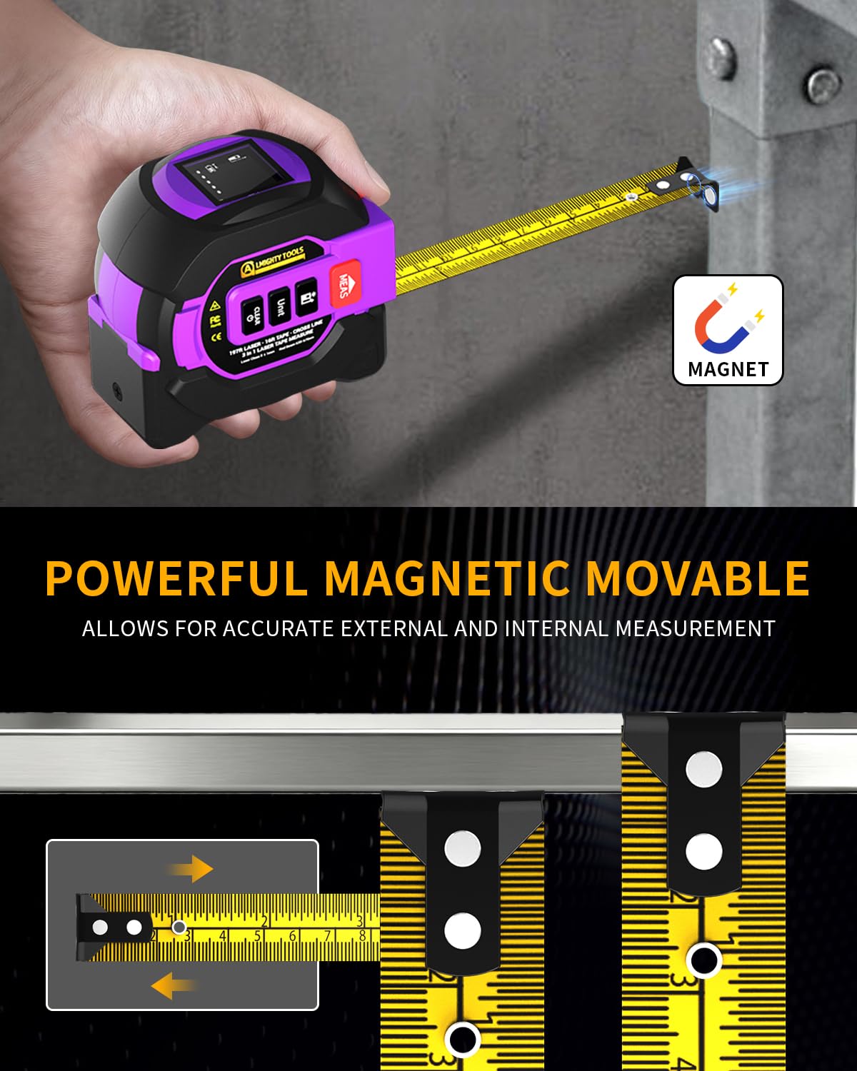 Almighty Tools six modes enable distance, area, volume, and more