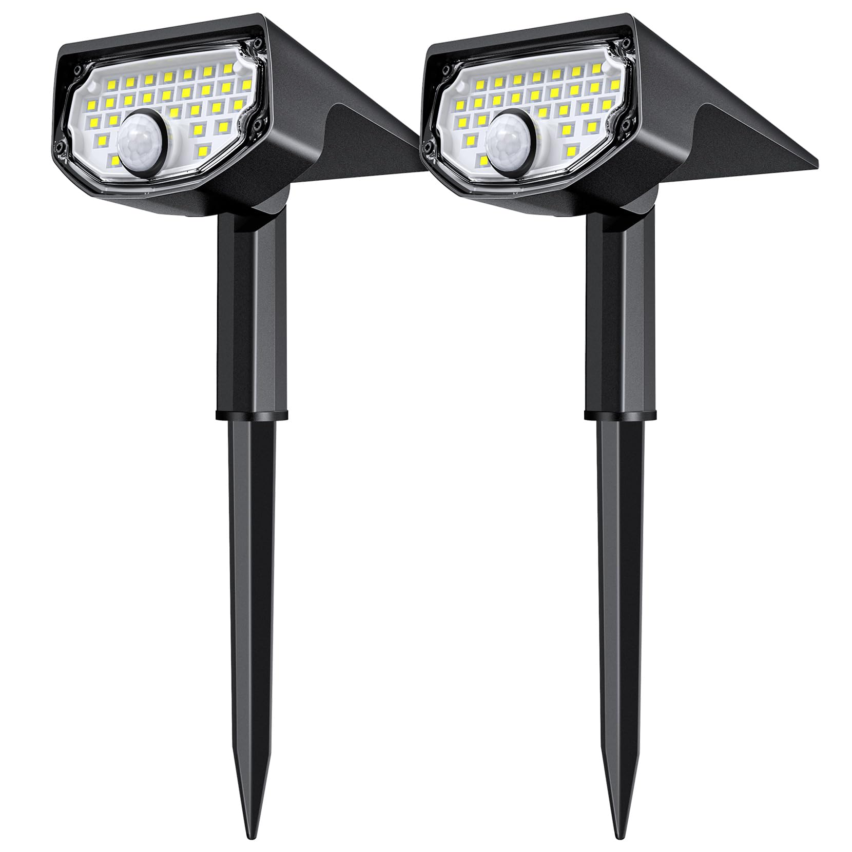 AloftSun 30-LED motion sensor garden light for bright illumination.