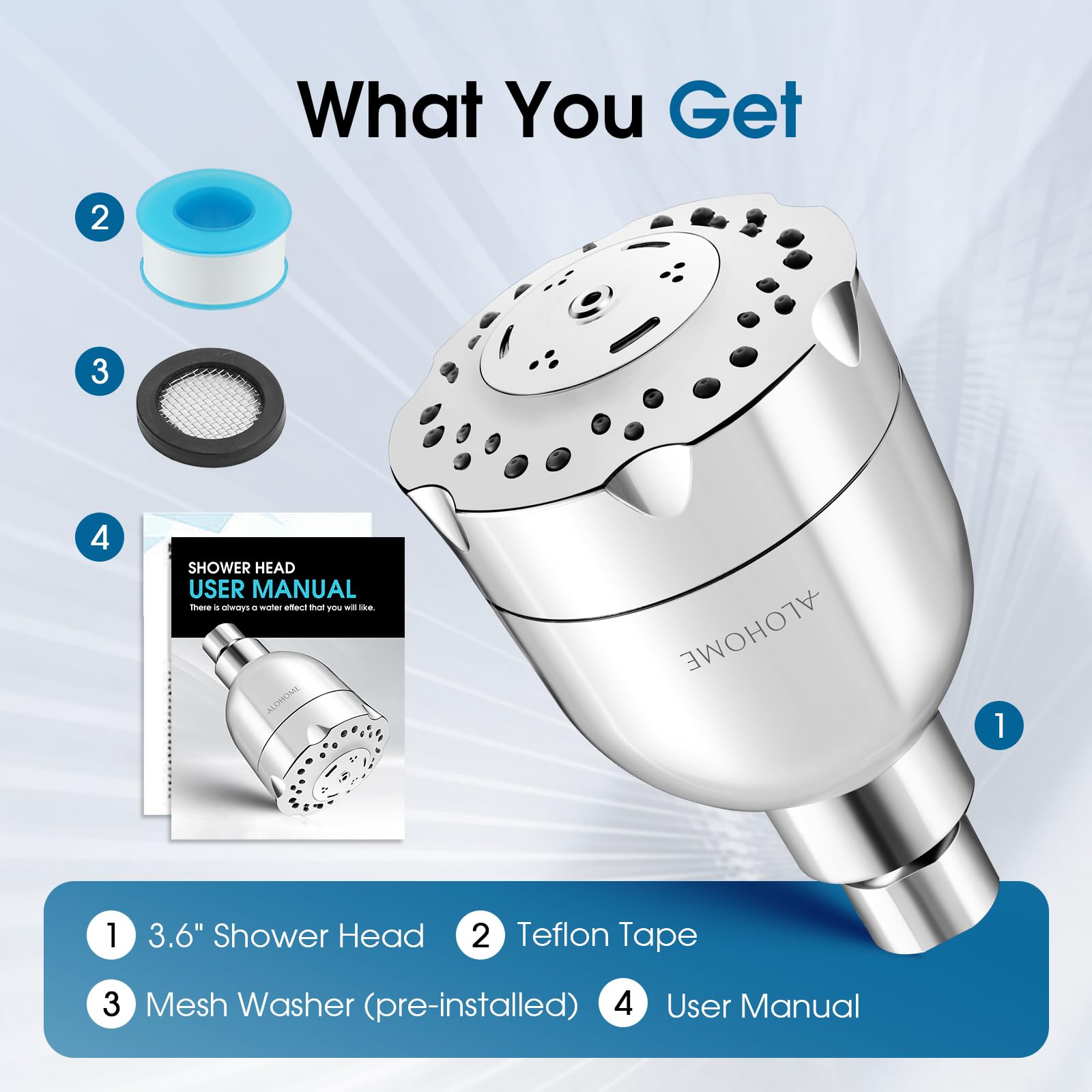 ALOHOME luxury-bathroom-shower-setup enhances daily routine aesthetics.