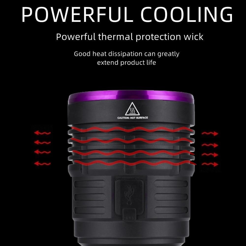 ALONEFIRE SV84 UV flashlight features durable aluminum shell for longevity