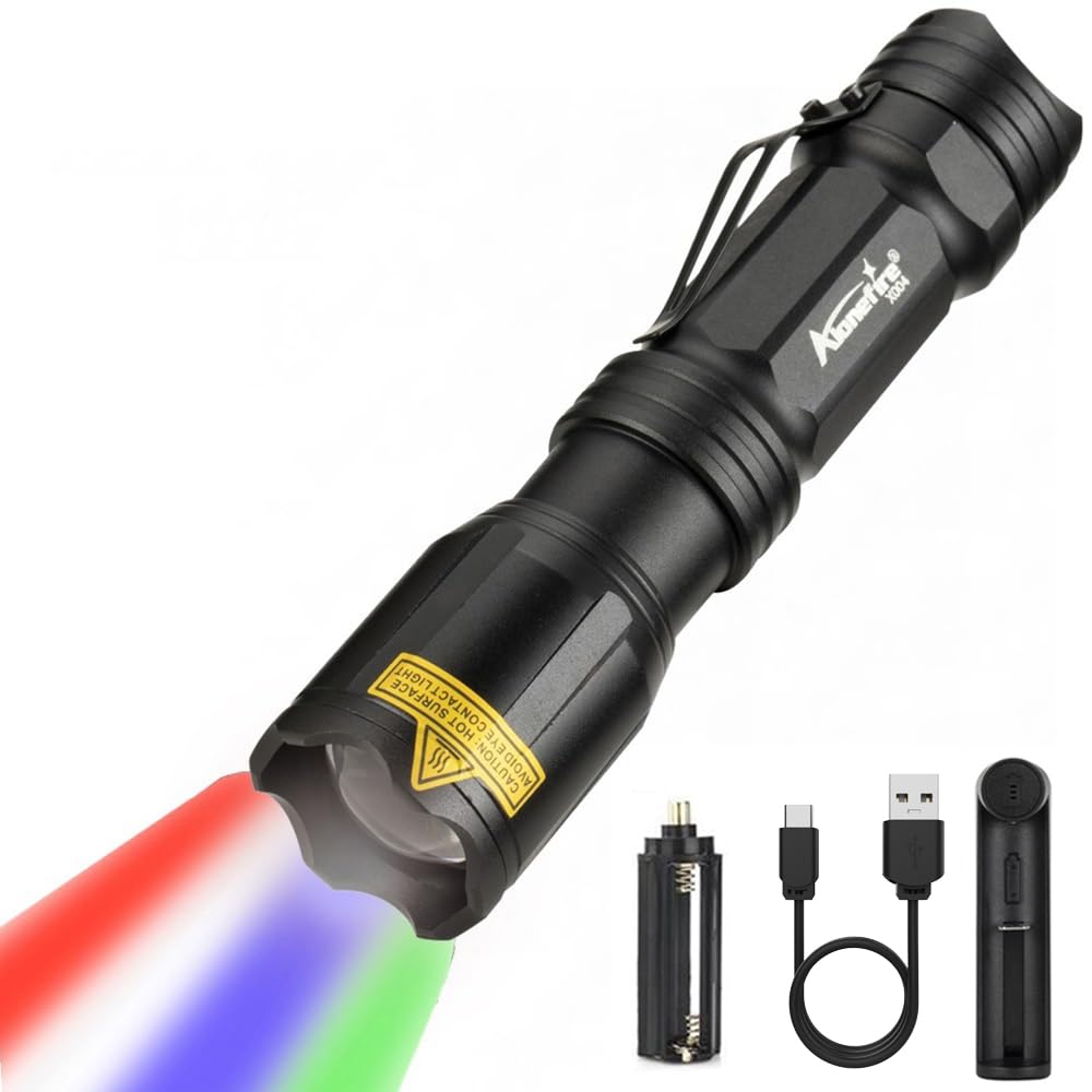 ALONEFIRE X004 red light beam ideal for astronomy observations at night.