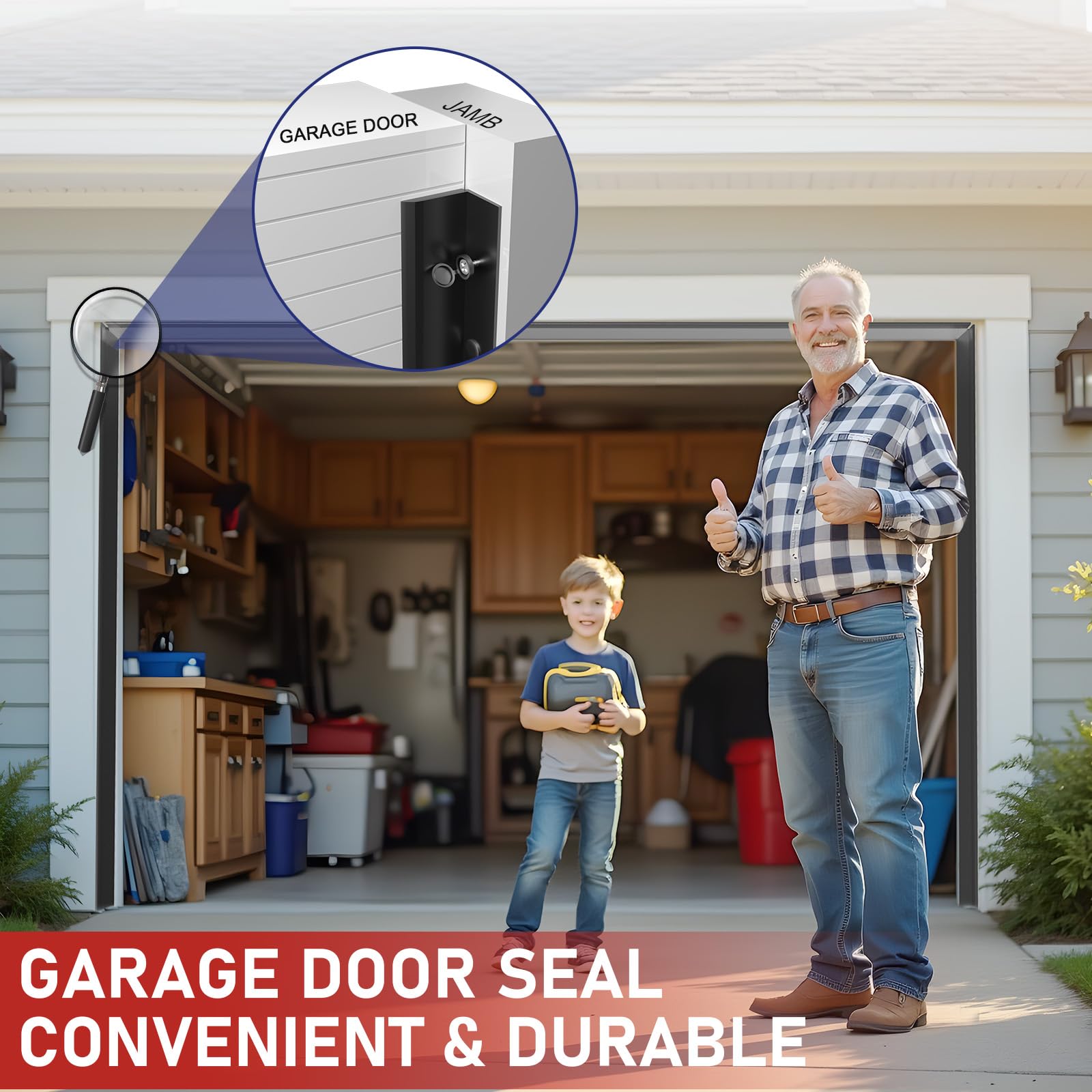 Dust and moisture barrier protecting the garage interior