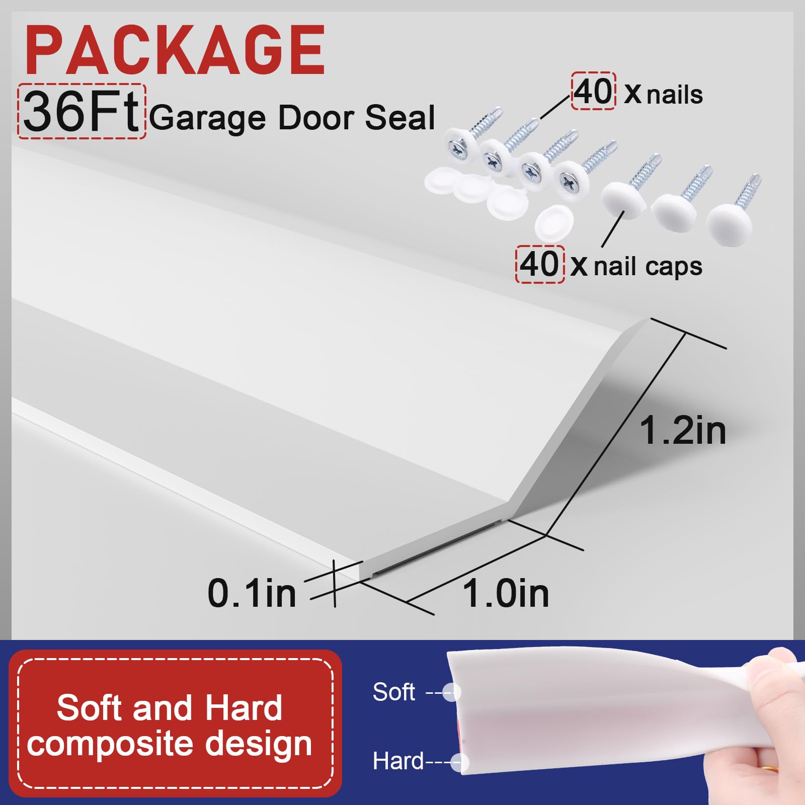 Alophoty 36 ft seal helps improve energy efficiency by reducing drafts.