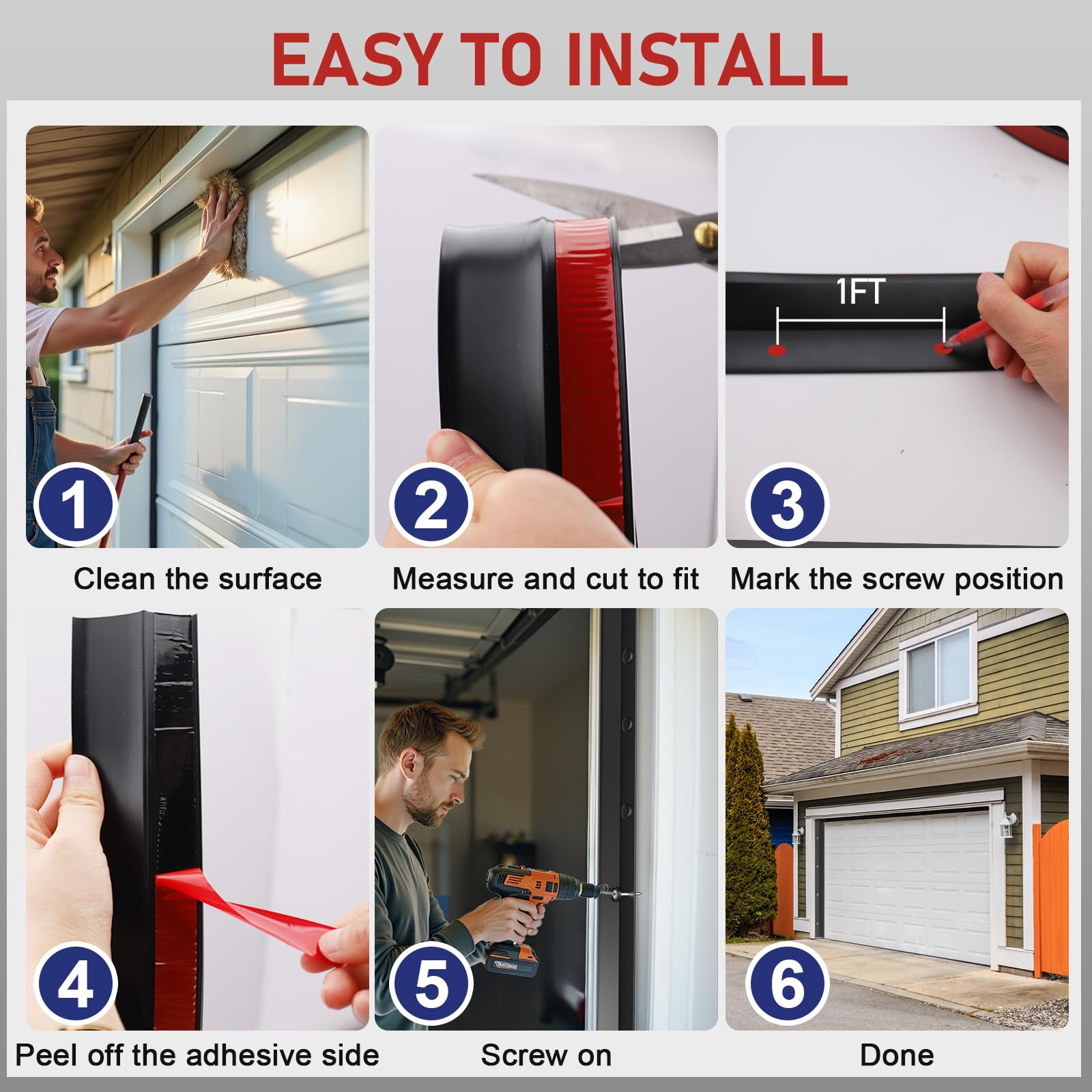 Installed Alophoty seal along the door frame