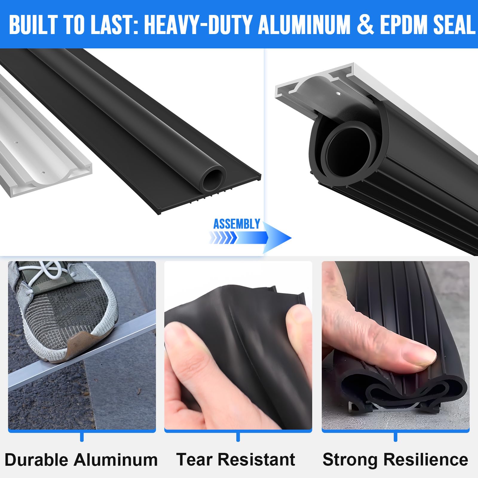 Alophoty universal fit works with most standard residential doors.
