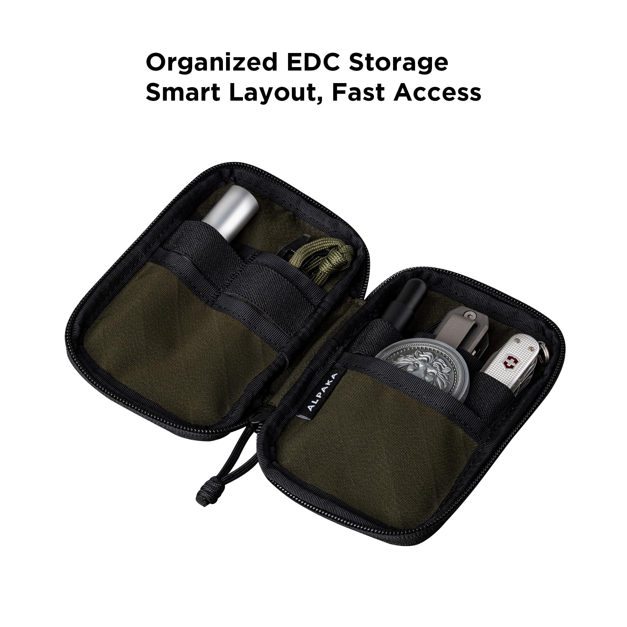 ALPAKA hub pouch pro inside layout showing organized compartments