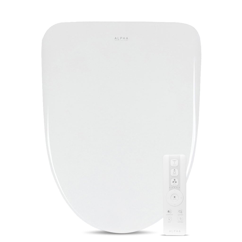 ALPHA BIDET iX Pure front view shows ultra-low profile for a sleek bathroom