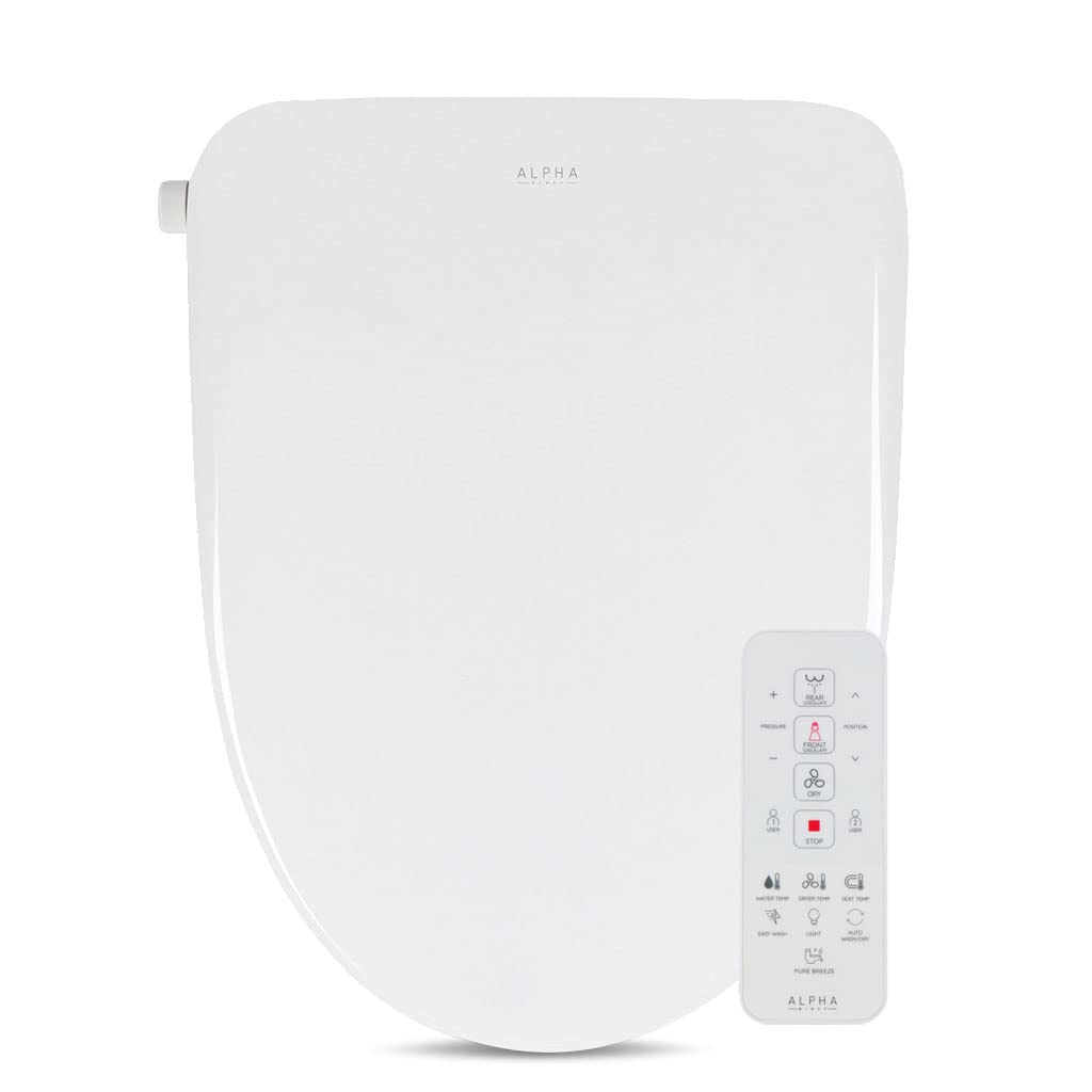 ALPHA BIDET UX Pearl elongated seat front view for improved hygiene and comfort