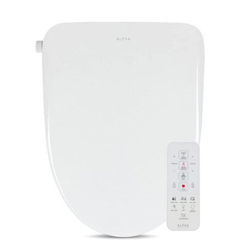 ALPHA BIDET UX Pearl elongated seat front view for improved hygiene and comfort