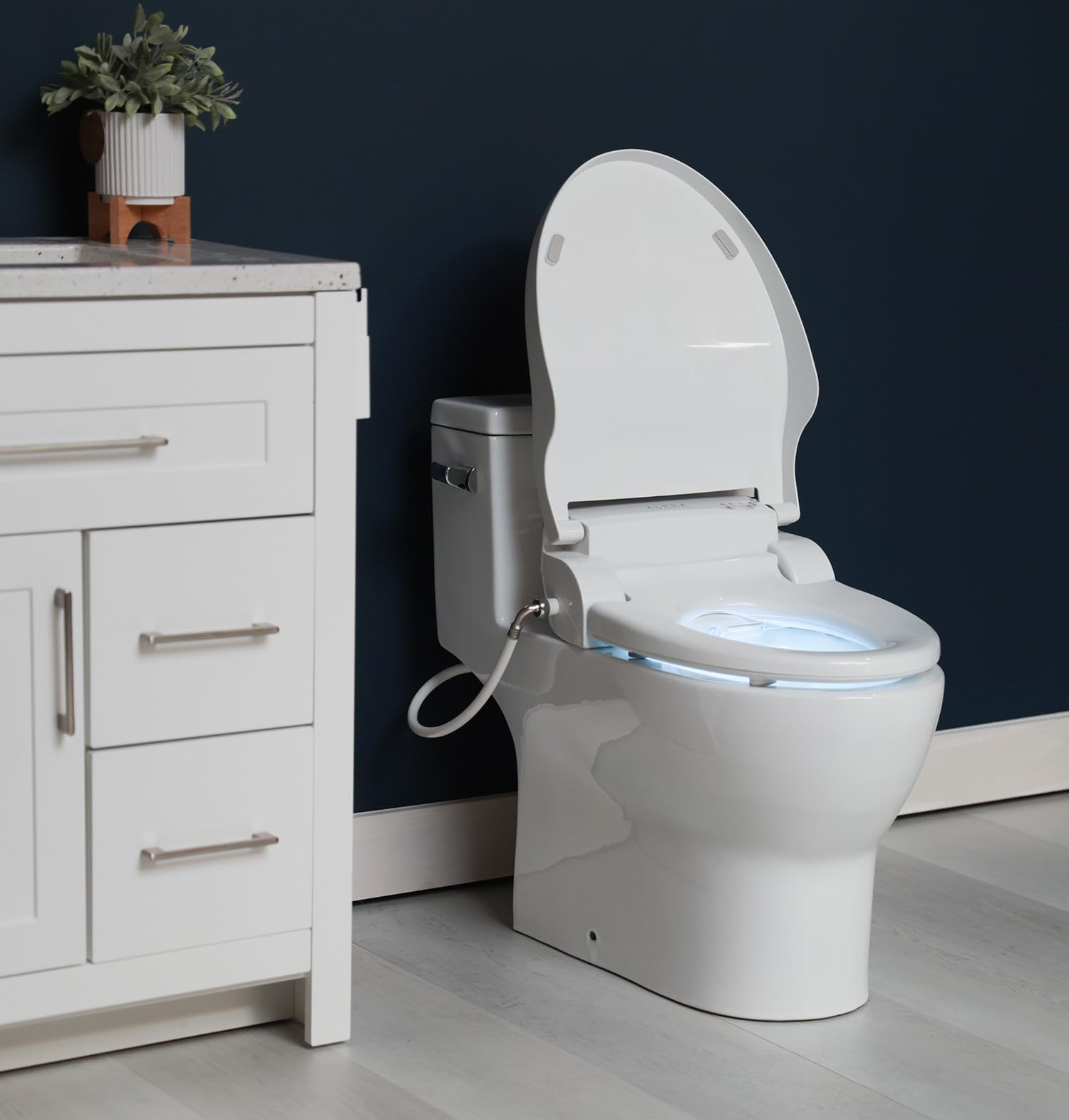 ALPHA BIDET JX2 white LED nightlight for convenient night-time visibility