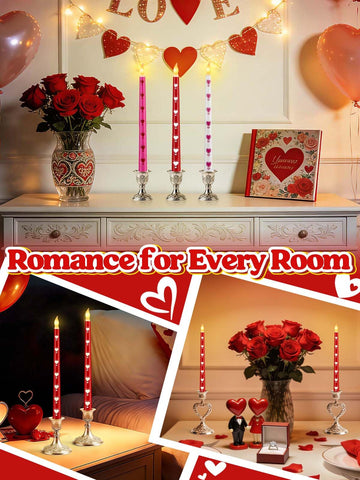 Alphatool gift-ready romance decor candles for anniversaries.
