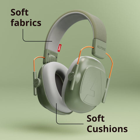 Alpine Muffy Kids 25dB attenuation shown in a noisy classroom