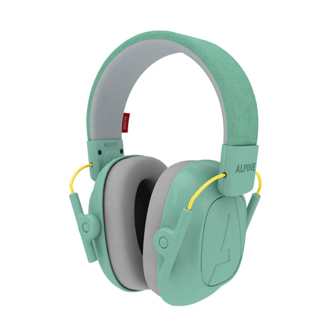 Alpine Muffy Kids headphones closeup highlighting soft ear cushions for gentle wear.