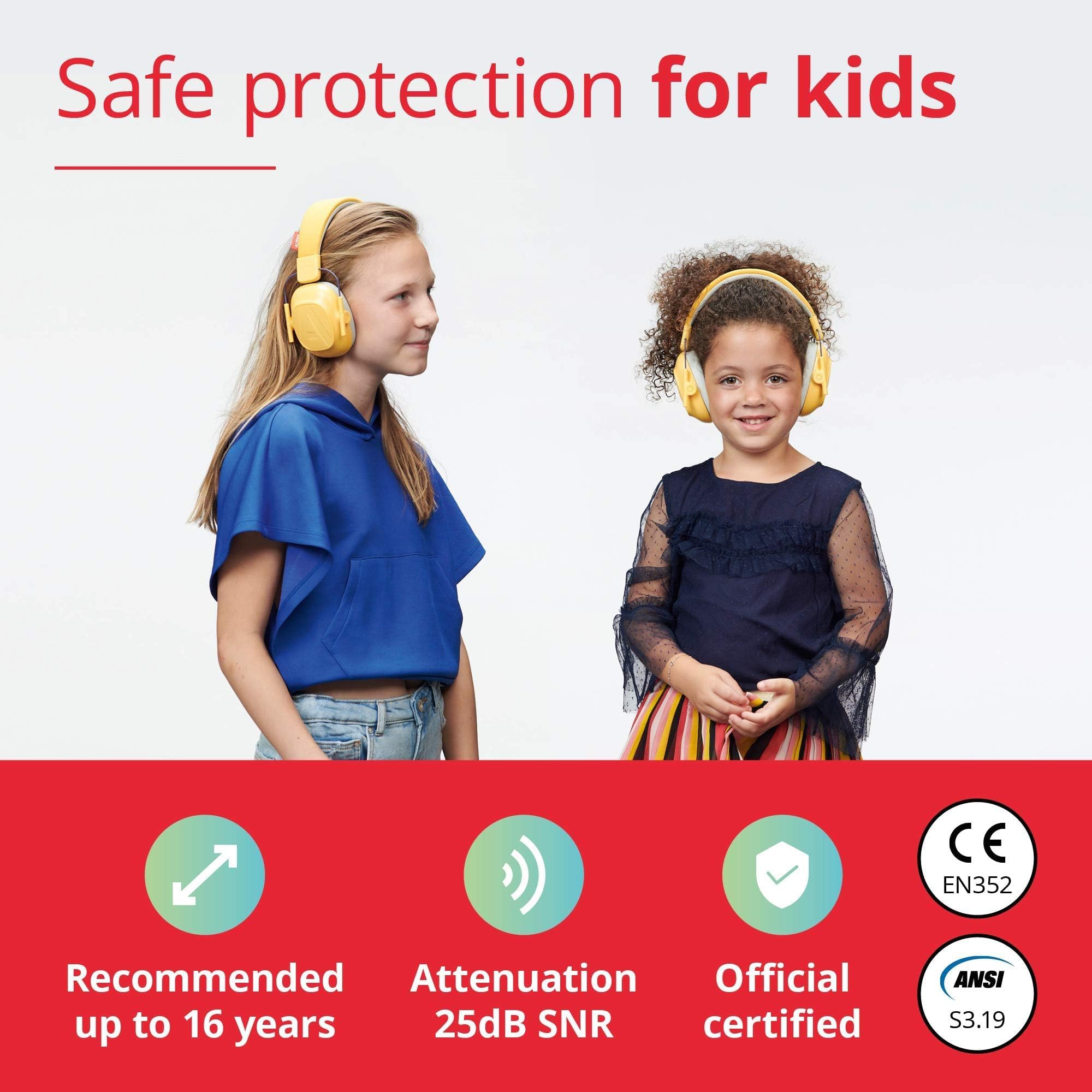 Alpine Muffy Kids noise-cancelling cups reduce ambient noise for better focus.