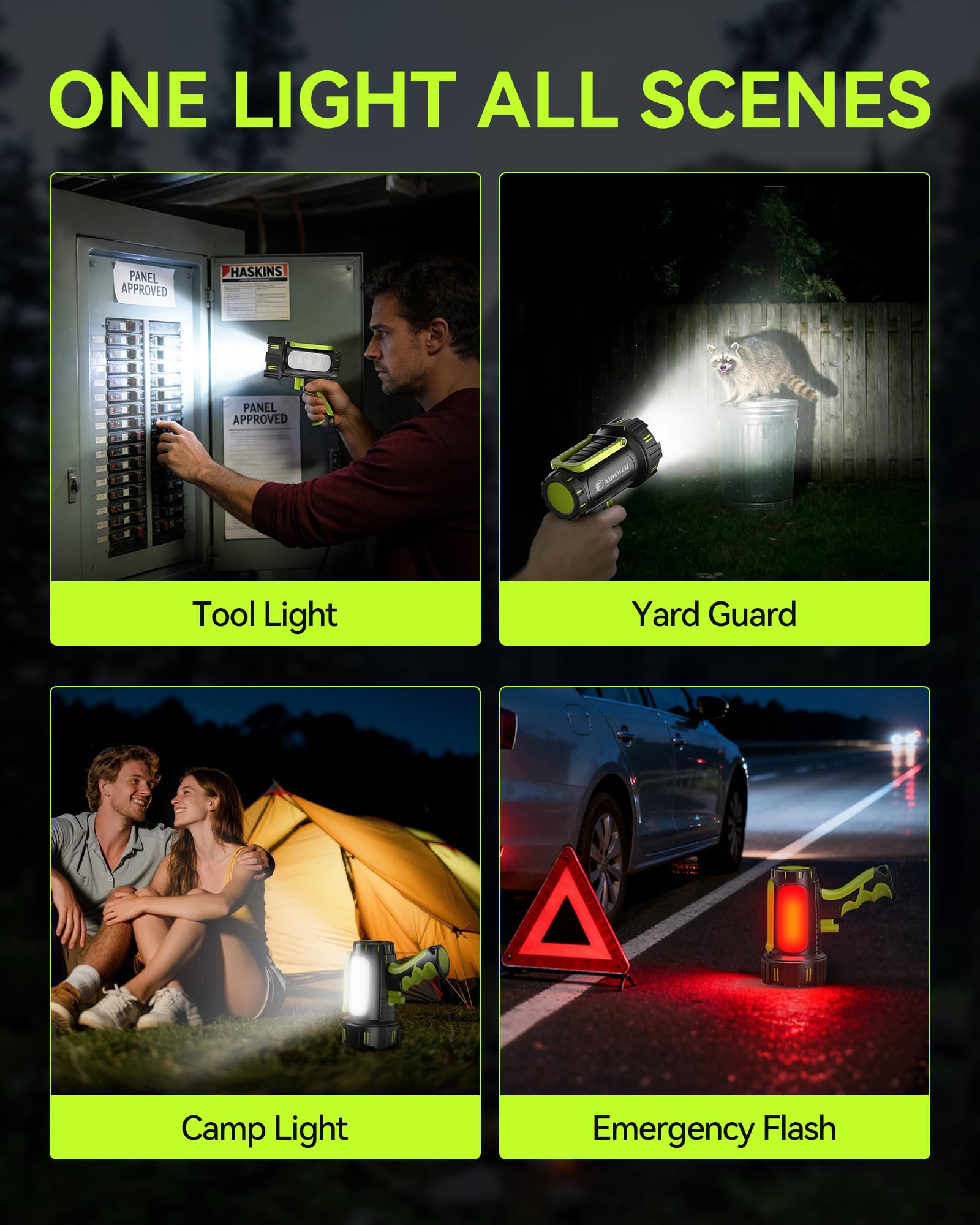 AlpsWolf red lens enhances signaling and attention in low-light situations.