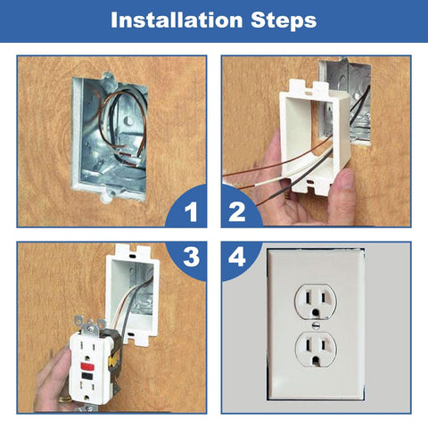 Alrens BE1-2 self-leveling support helps align outlets and switches.