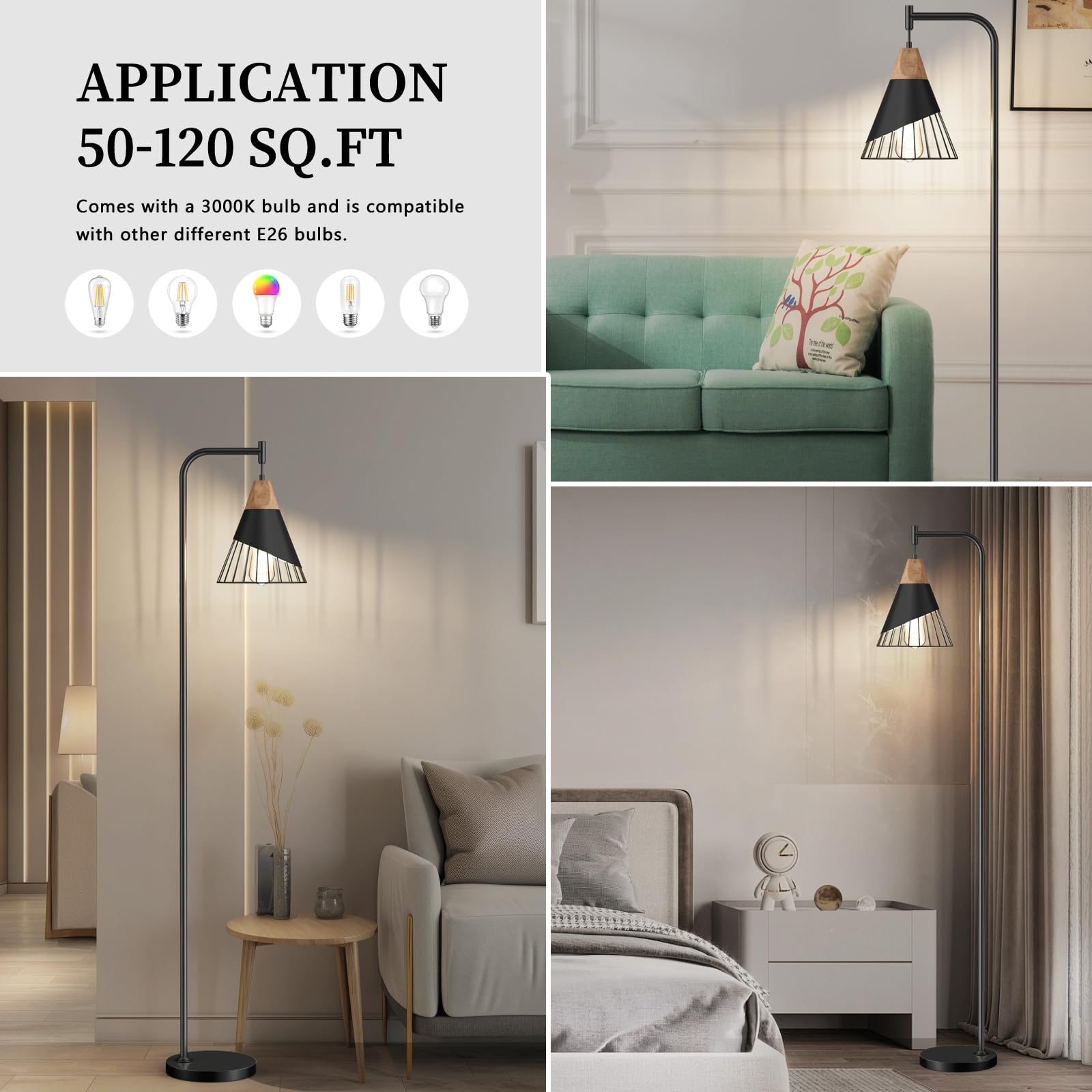 Alrryo foot switch lamp with long power cord for convenience.