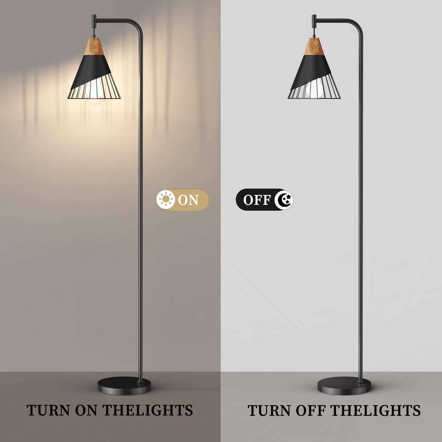 Alrryo lamp creates warm ambience in a living room setup.