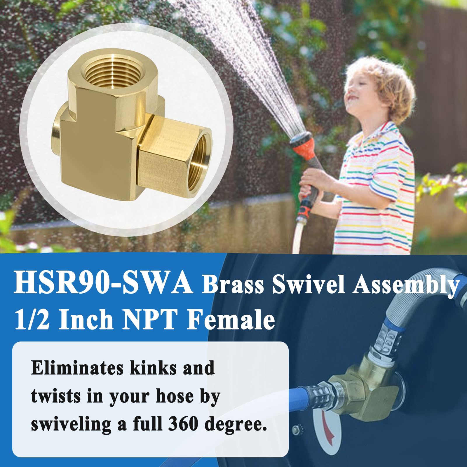 Alsoyixia brass swivel fitting provides a rust-resistant, durable connection for workshops.