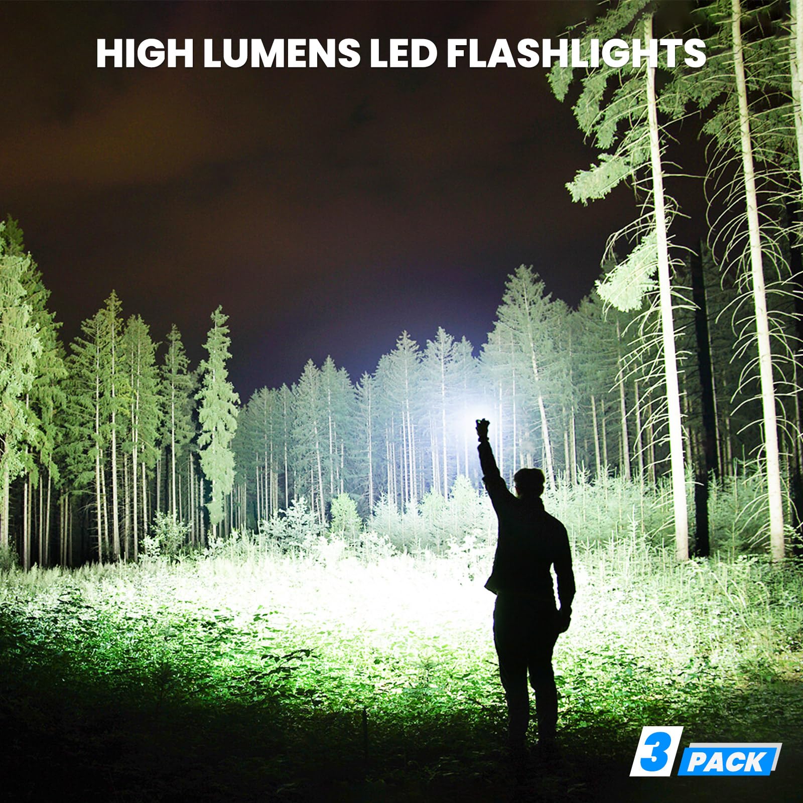 ALSTU flashlight with 5-mode adjustable beam for versatile outdoor tasks