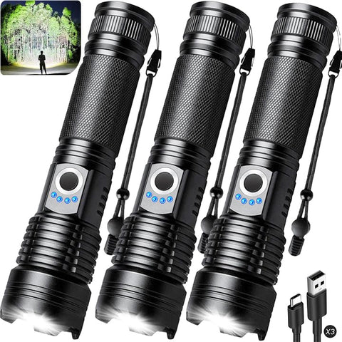 ALSTU flashlight 99k lumen pack delivers ultra-bright light for camping and emergencies