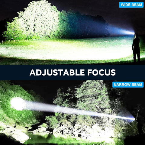 ALSTU flashlight rugged aluminum body ready for camping and daily use.