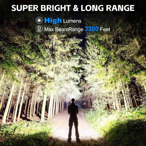 ALSTU flashlight recharge indicator close-up for long outdoor trips.