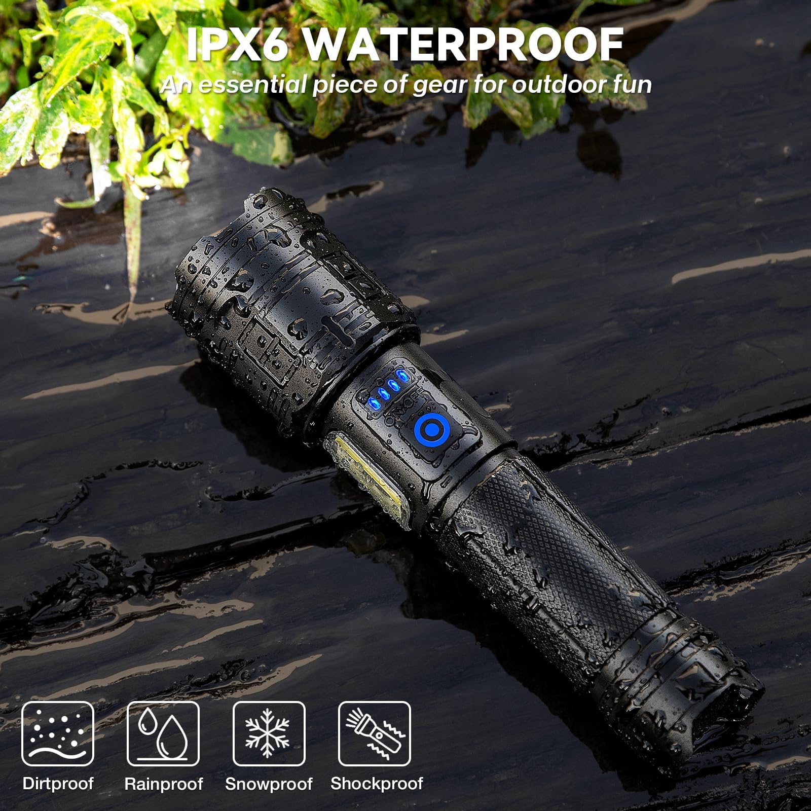 ALSTU IPX7 waterproof seal ready for rain and storms