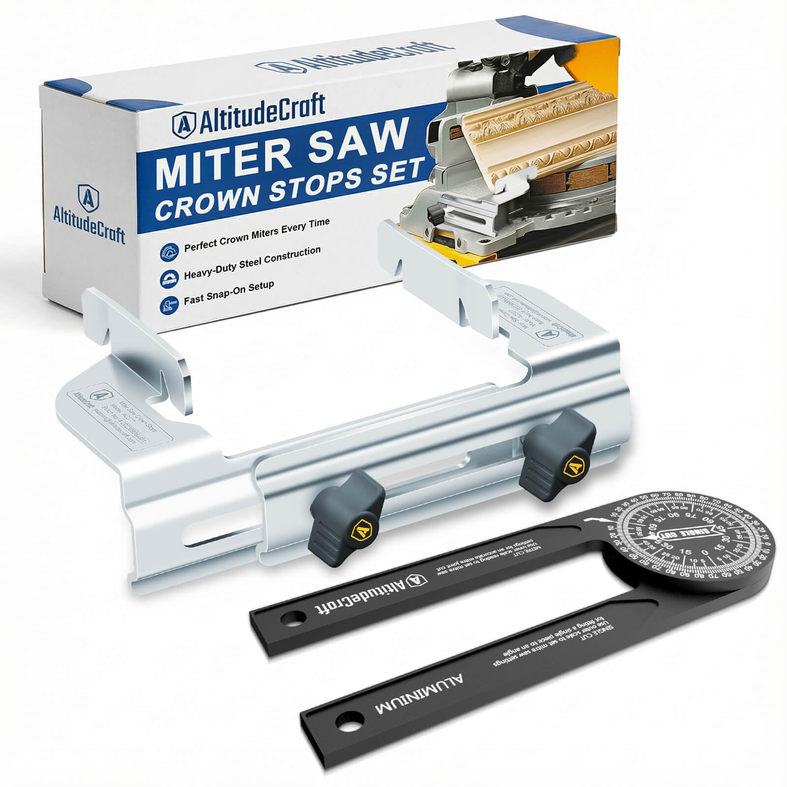 AltitudeCraft 2-in-1 crown protractor shows precise angle setup
