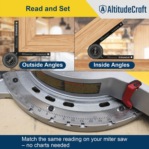 AltitudeCraft aluminum protractor scale with laser engraving for durability