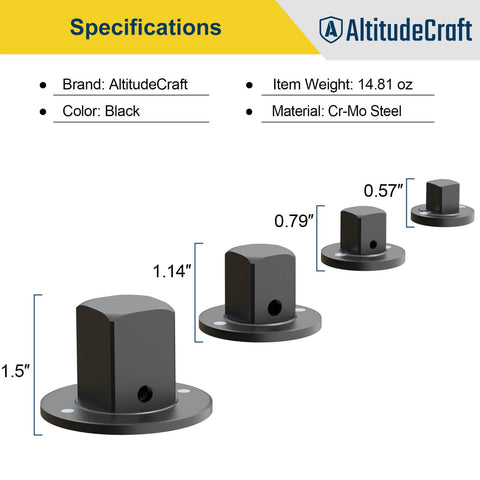 AltitudeCraft Cr-Mo steel construction delivers durability and impact resistance for demanding tasks.
