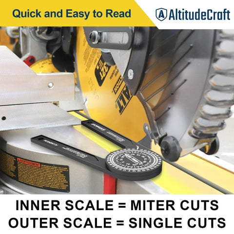 AltitudeCraft aluminum-body protractor resists warp for durable finishes