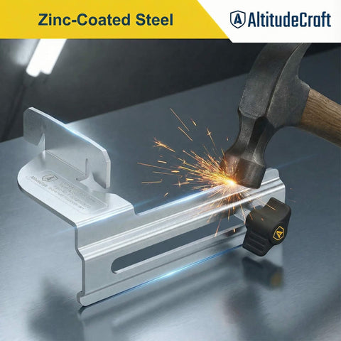 AltitudeCraft stop block system provides stable support for tall baseboards.