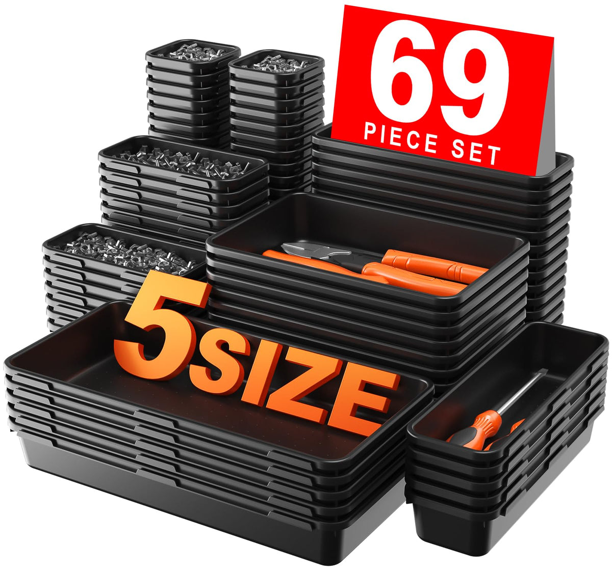 A-LuGei toolbox divider set keeps tools neatly organized in drawers.