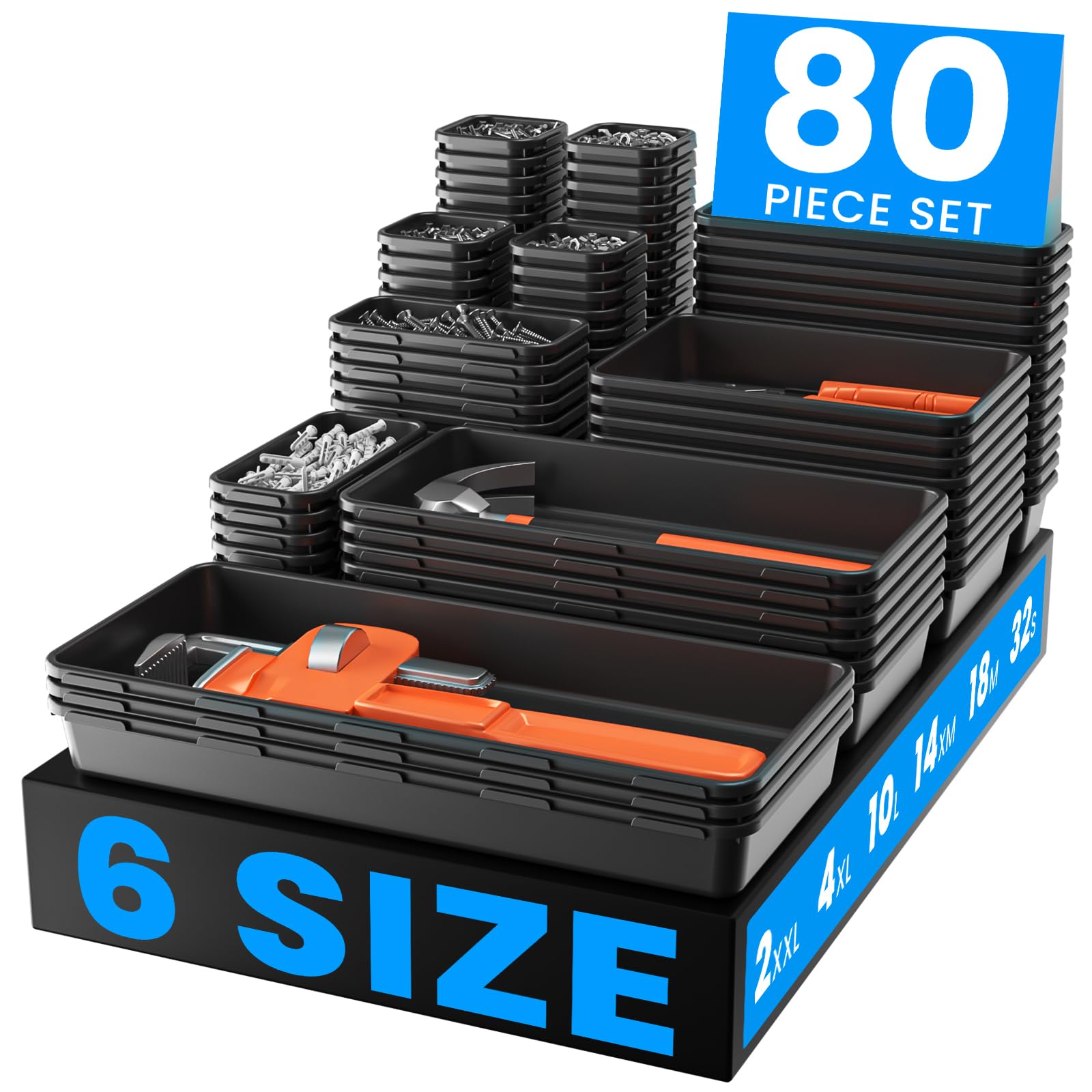 A-LuGei toolbox organizer with 80 bins keeping 100+ tools neatly accessible