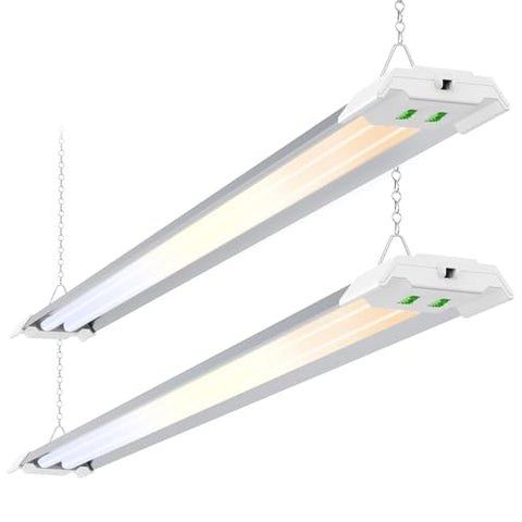 ALUSSO LED Shop Light with Reflector, angled view for even garage illumination