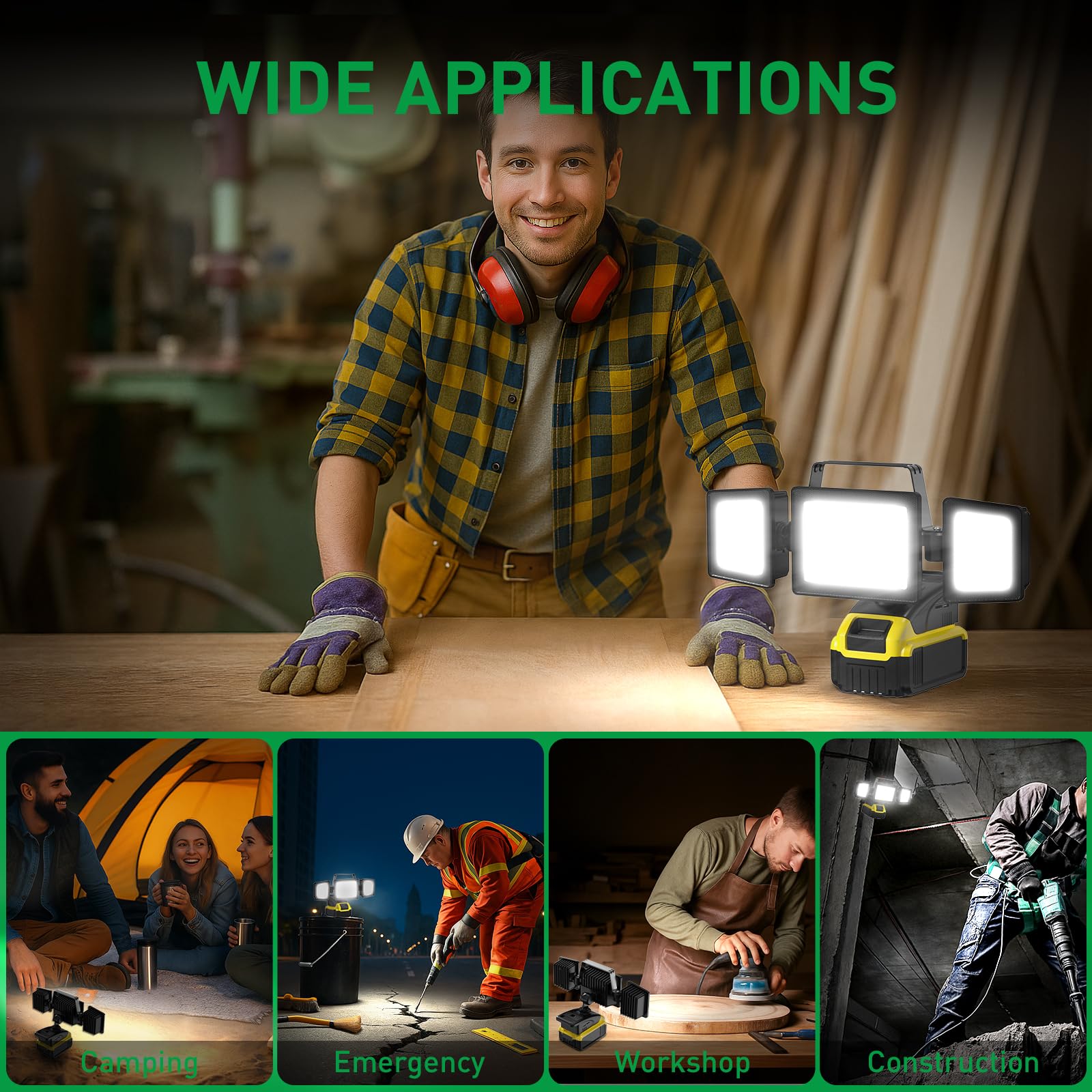 Cordless portable design lets you light any area with ALUSSO.