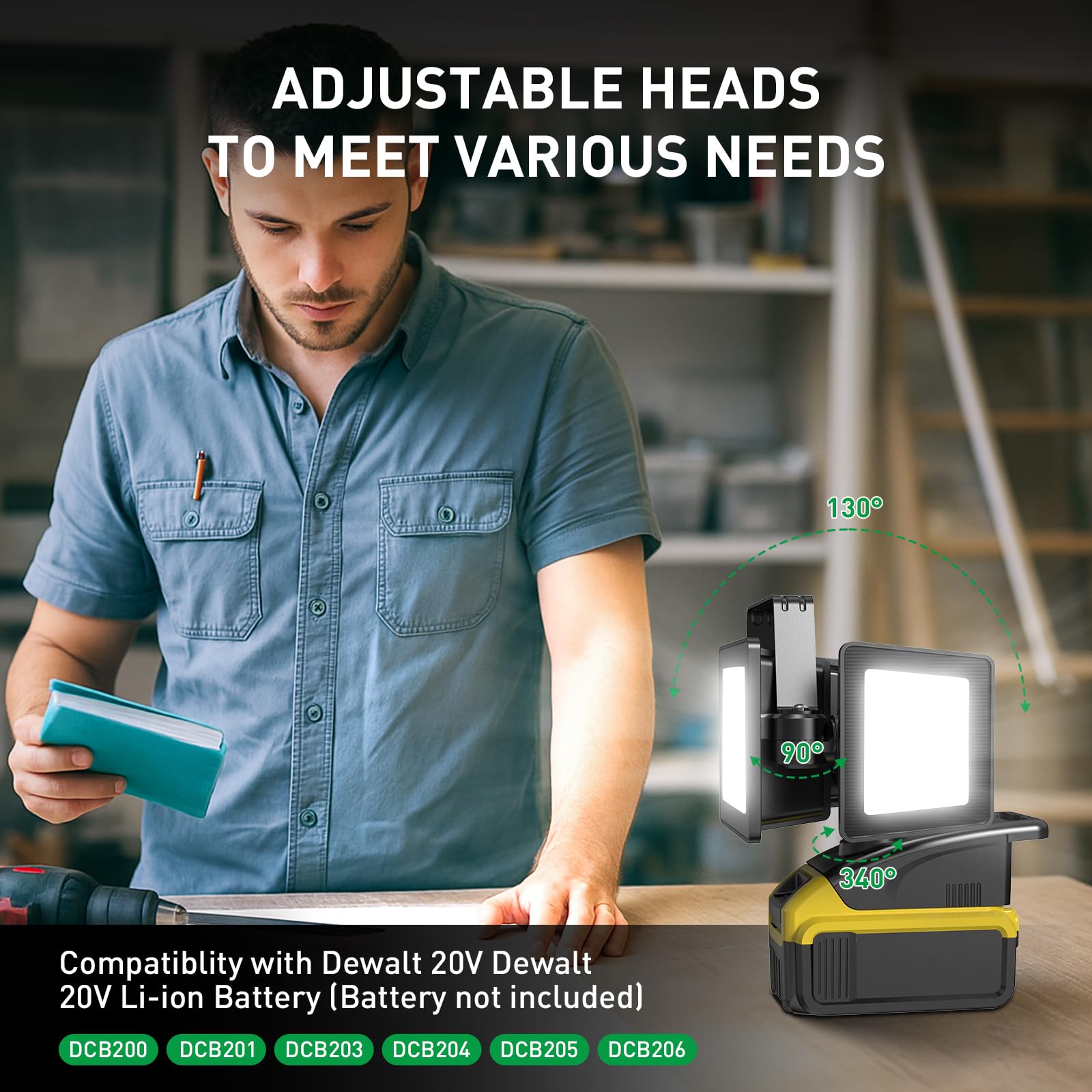 Dual USB and Type-C ports keep devices charged on site.