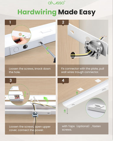 ALUSSO Lighting 18-inch under-cabinet creates a cord-free, polished kitchen setup.