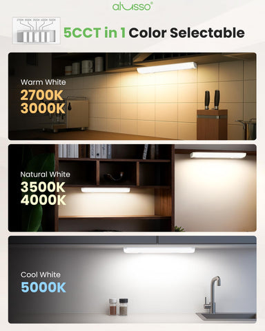 ALUSSO Lighting two dimming modes for adjustable brightness.