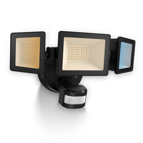 ALUSSO motion sensor outdoor light on the front yard for secure nighttime visibility.