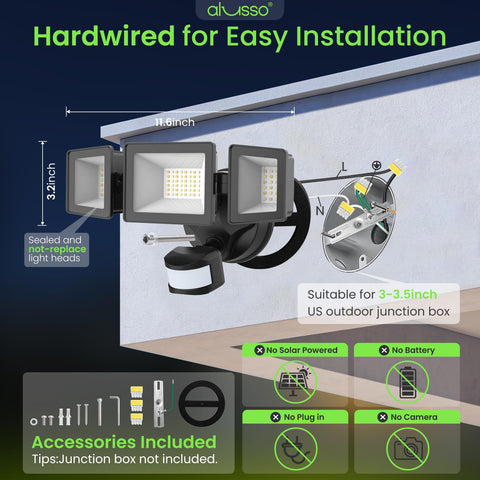 ALUSSO outdoor light wall mount with adjustable head for flexible lighting.