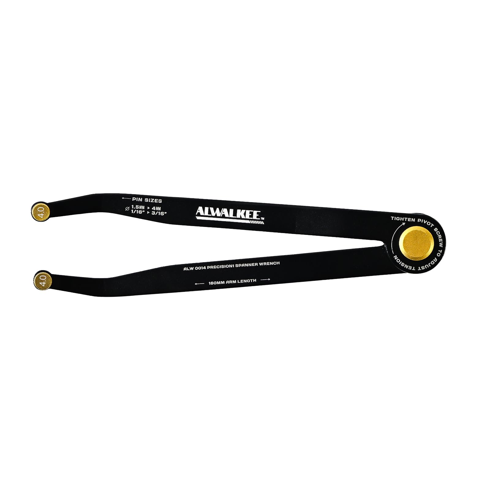 ALWALKEE laser-etched aluminum head enables quick, precise pin selection.