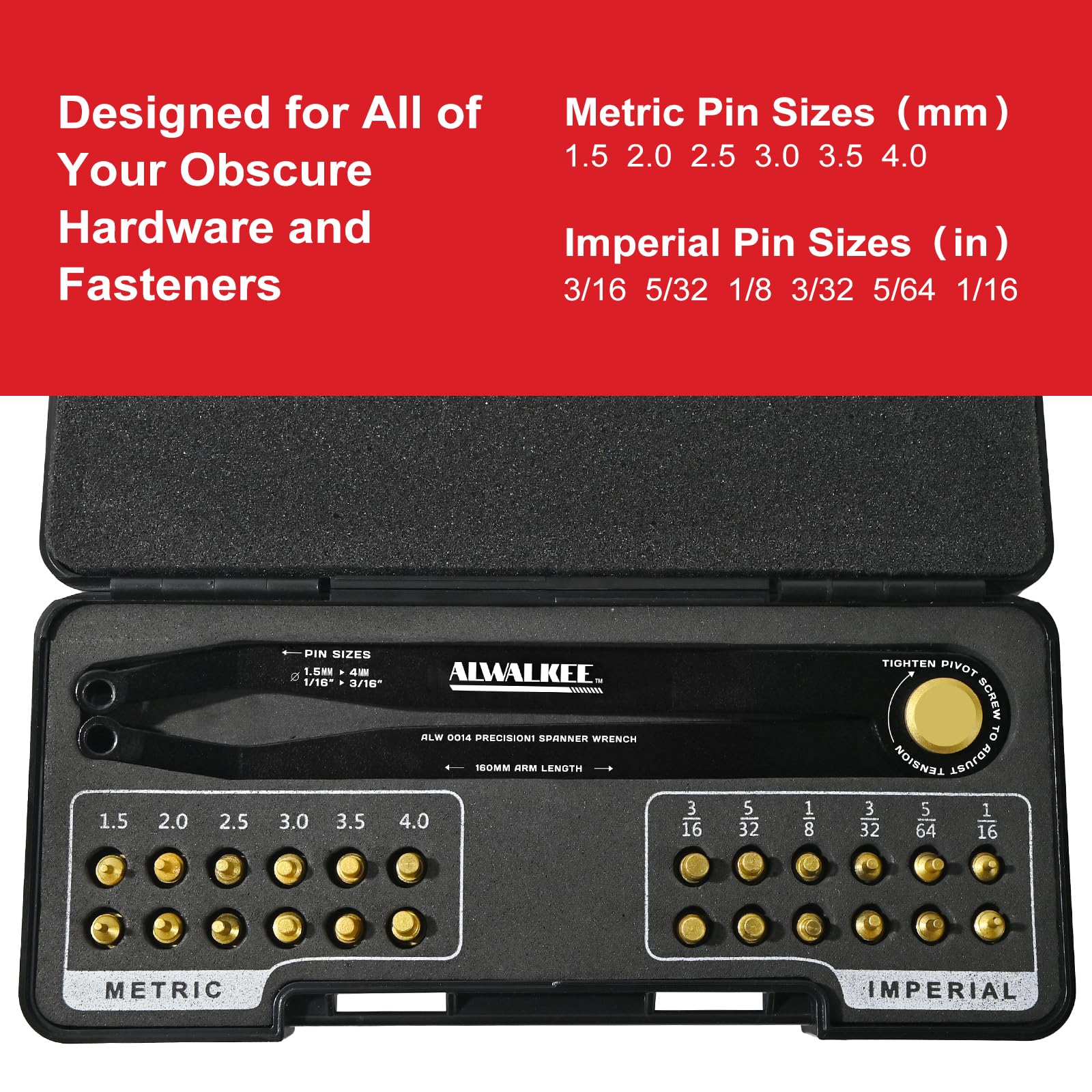 ALWALKEE metric pins cover common sizes for faster repairs.
