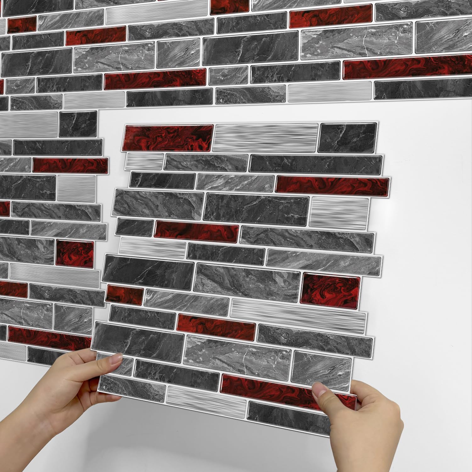 Alwayspon 3D-effect mosaic texture close-up on durable PVC surface.