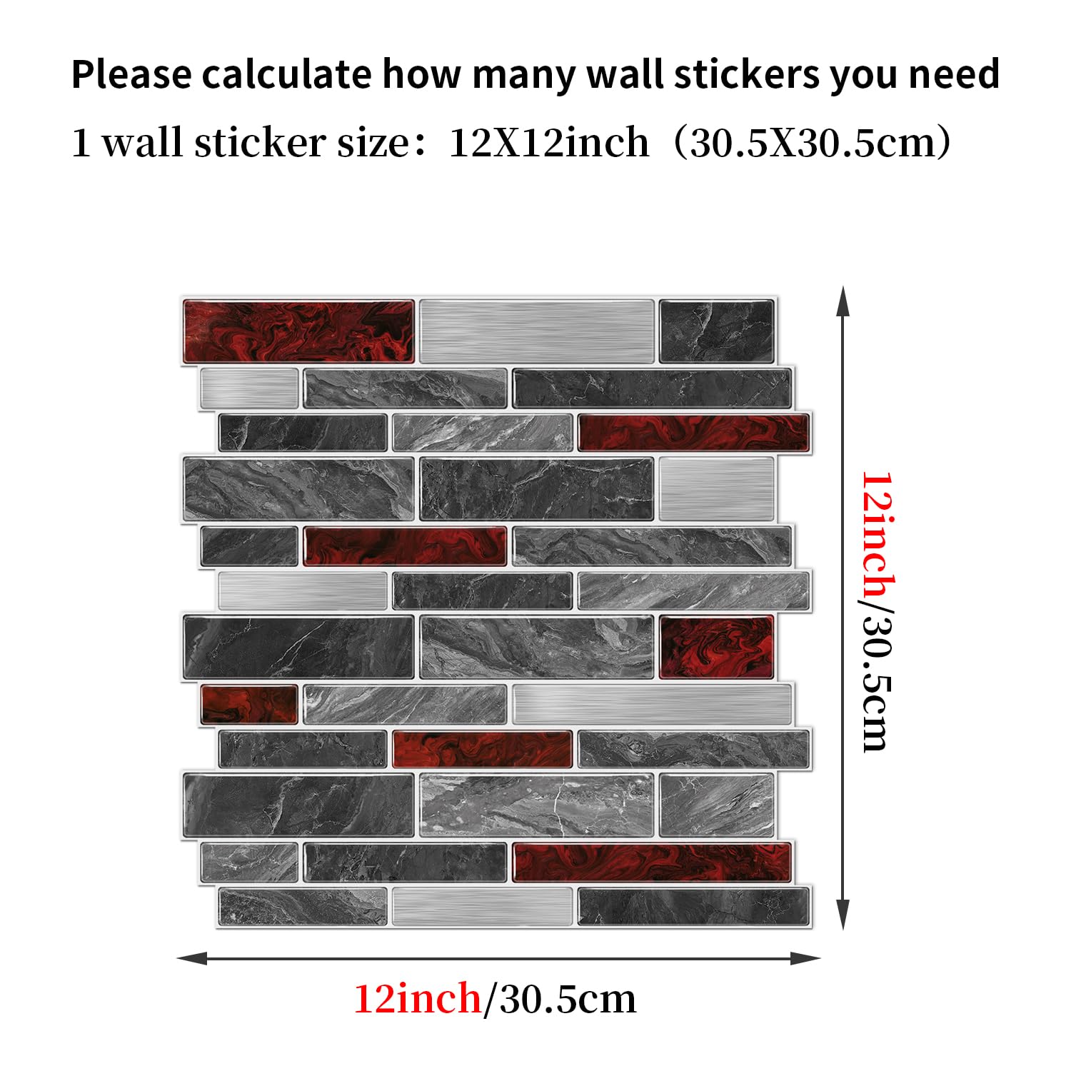 Alwayspon black and red marble finish for kitchen backsplashes and walls.