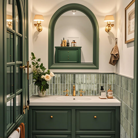 Alwayspon retro-green 3D backsplash tile close-up, showcasing texture for a stylish, durable kitchen upgrade.